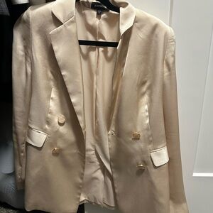 Express Cream Blazer with Subtle Shine